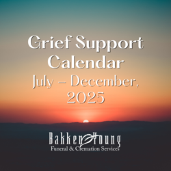 July – December, 2025 Grief Support Calendar