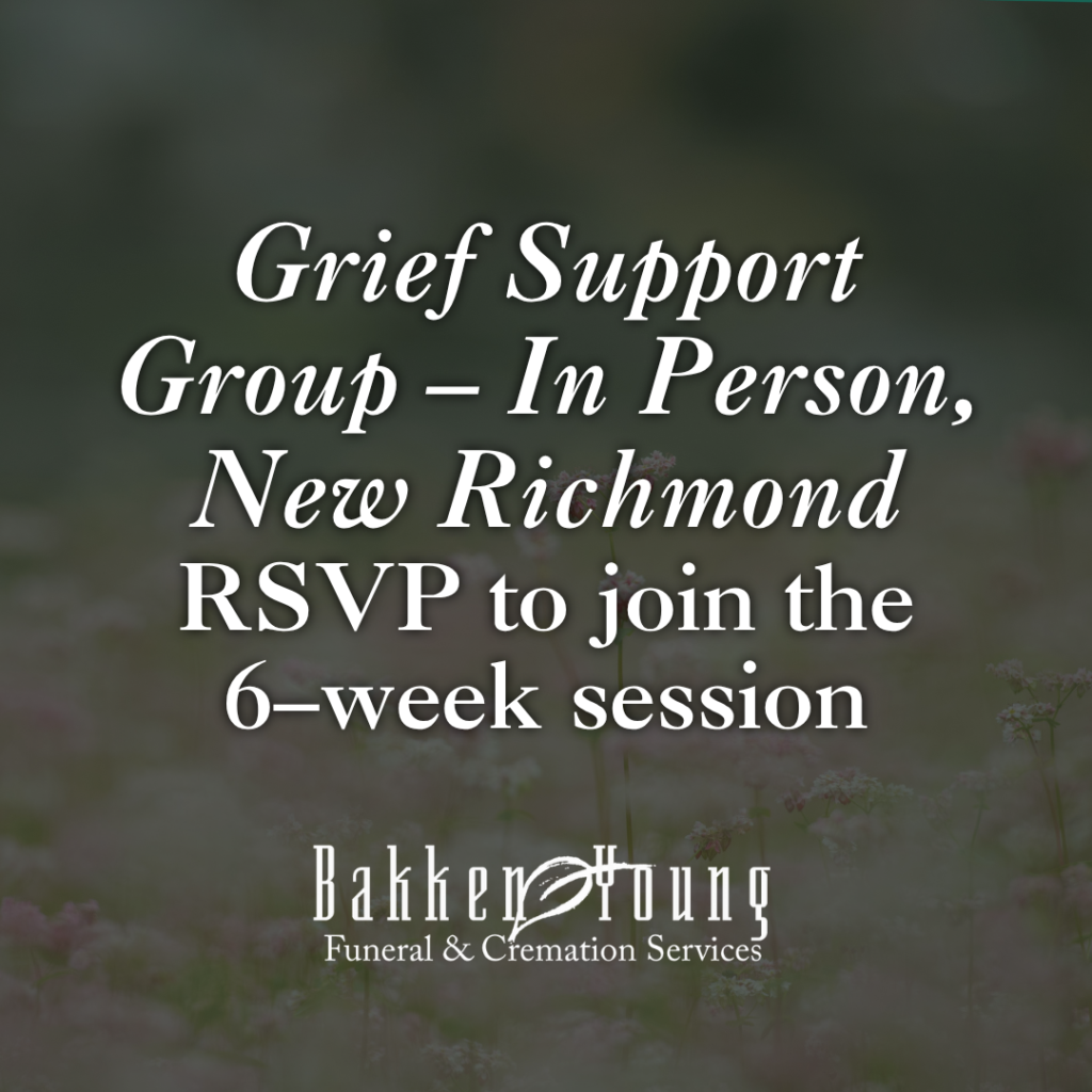 Grief Group in Person, New Richmond, WI
